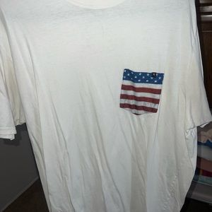White shirt with American flag pocket